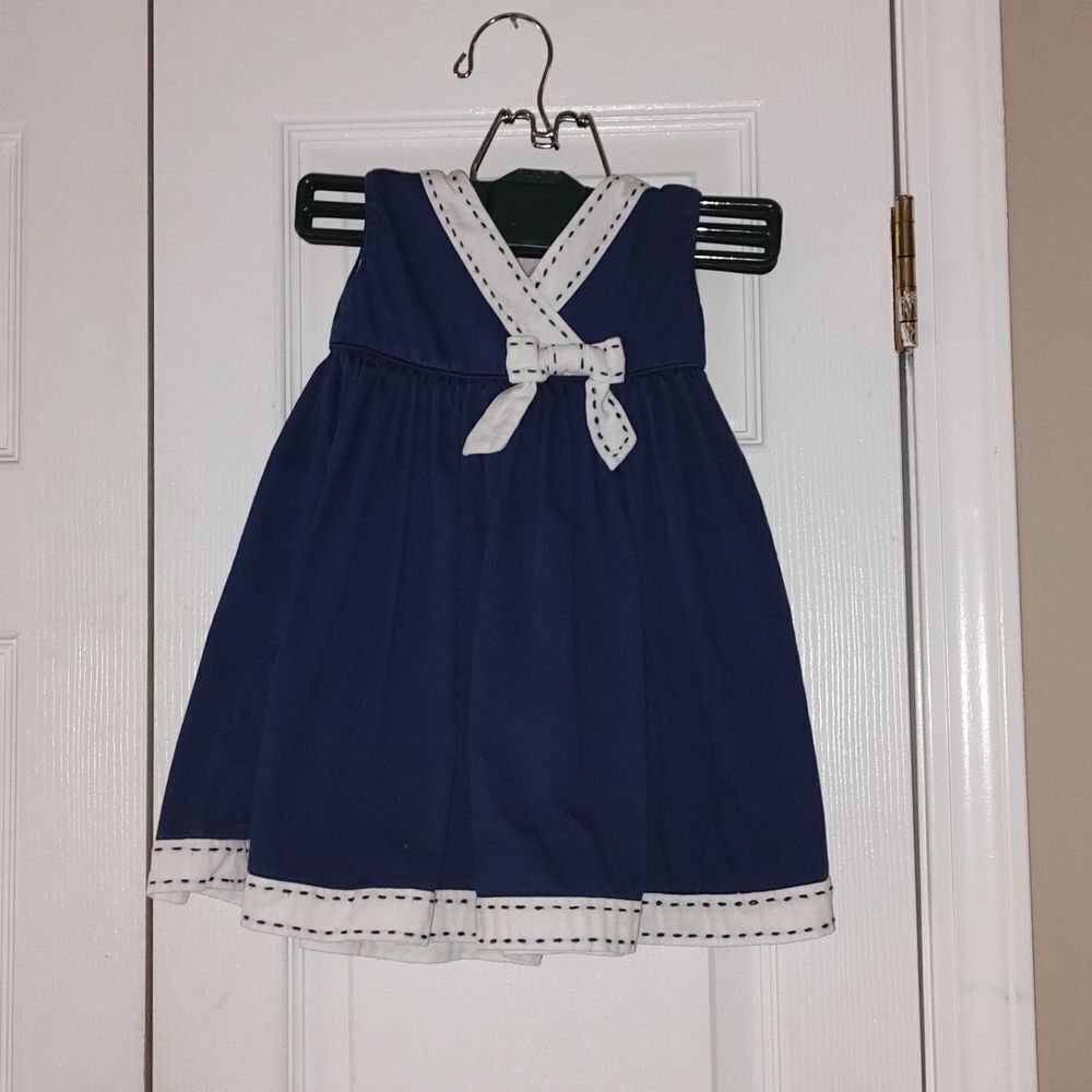 Strasburg Sailor Nautical Beach Summer Navy white dress Sz 6M
